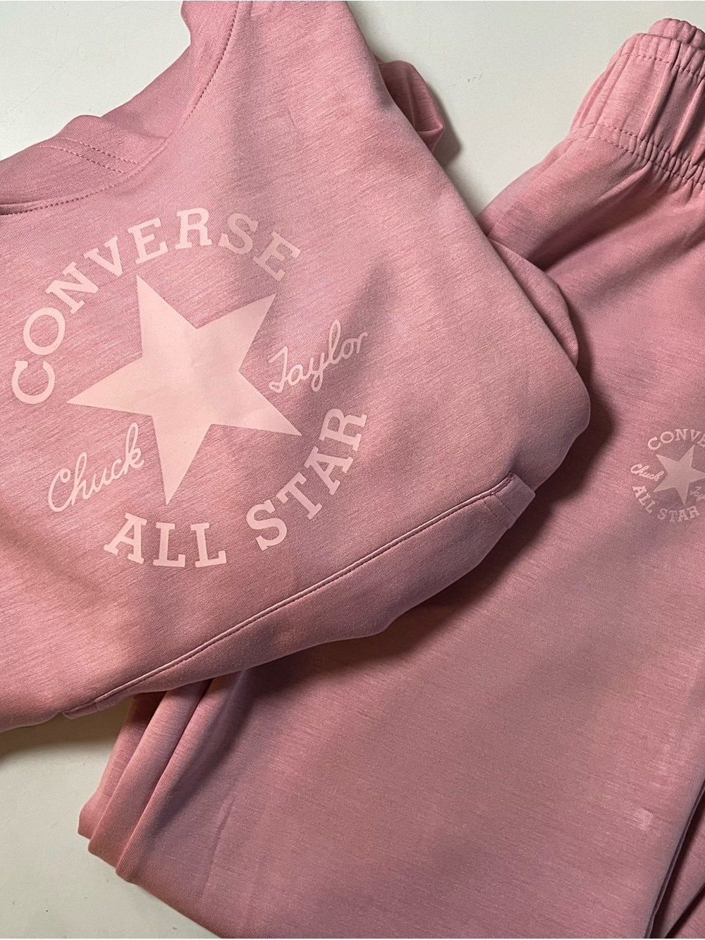 Converse Pink All Star Kids Pajama Set - Light Pink Two-Piece